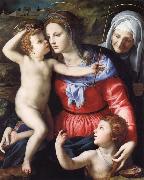 Agnolo Bronzino The Madonna and Child with Saint John the Baptist and Saint Anne oil